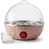LA' FORTE 3-in-1 Electric Egg Boiler | Boil, Fry & Steam | 7 Egg Capacity | Peach Color | 350W | Auto Cut-Off | Compact Cooker for Kitchen, Travel & Hostel Use