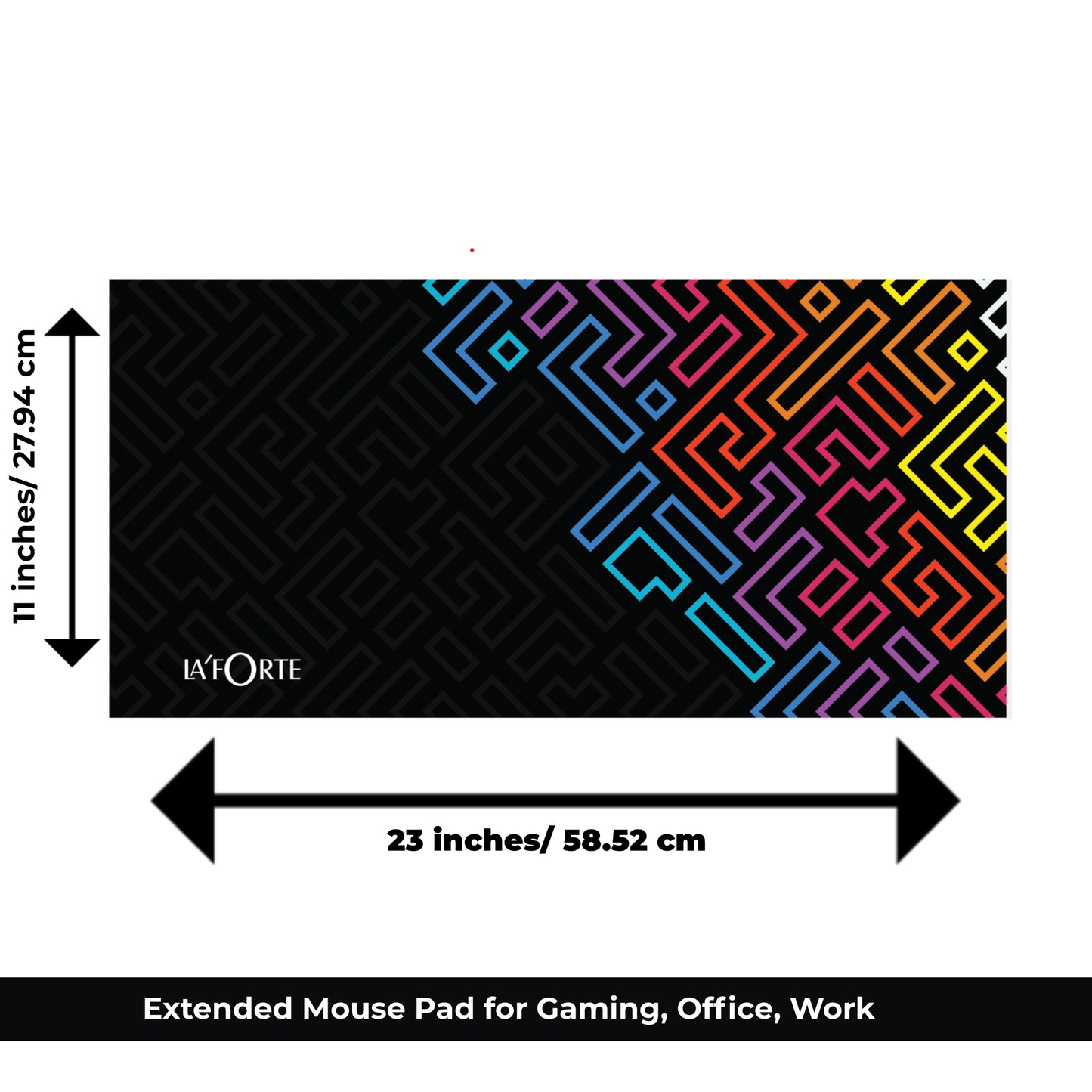 LA' FORTE Gaming Large Mouse Pad (3mm Thickness) (11 inches X 23 inches)