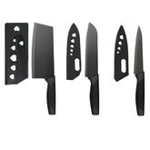 3-Piece Multipurpose Knife Set with Sheaths – Kitchen, Chef, and Fruit Knives
