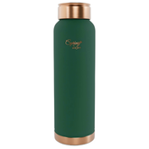 LA'FORTE Copper Water Bottle, Pure, 1000 ml Sea Green