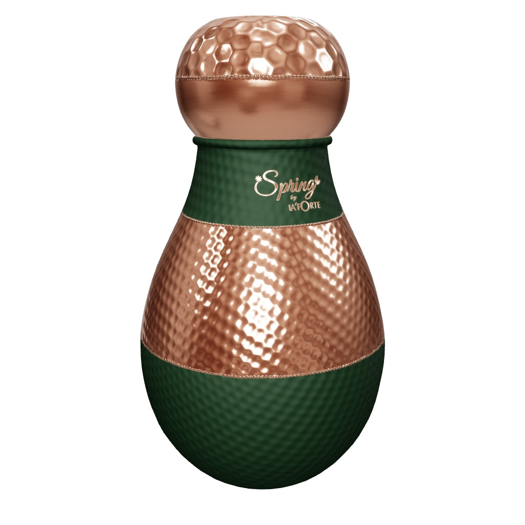 LA FORTE Copper Bottle Lotus Jar 1500 ml (Sea Green)
