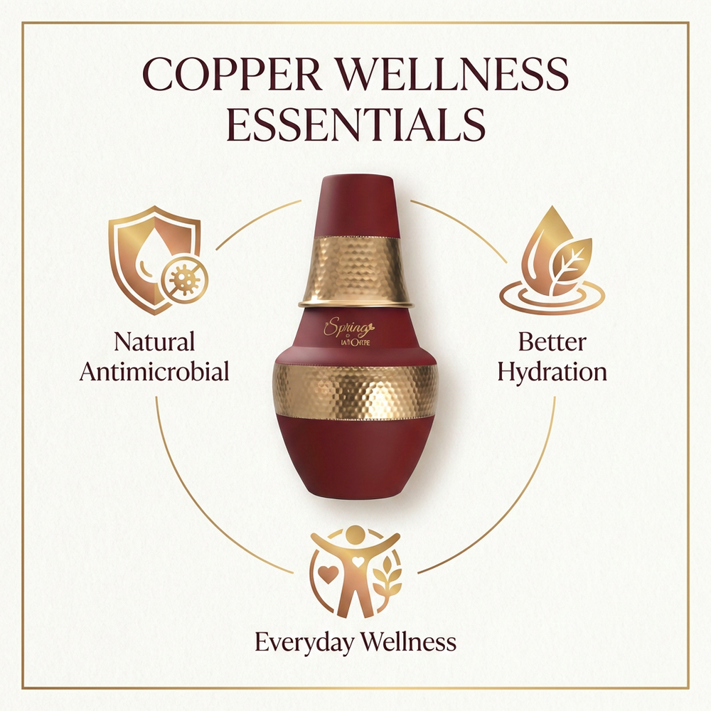 Spring by LA’ FORTE copper drinkware in a warm home setting