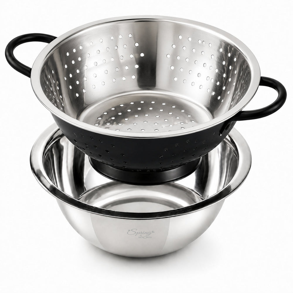 2-in-1 Stainless Steel Bowl & Colander: A Smarter Way to Prep Everyday Meals