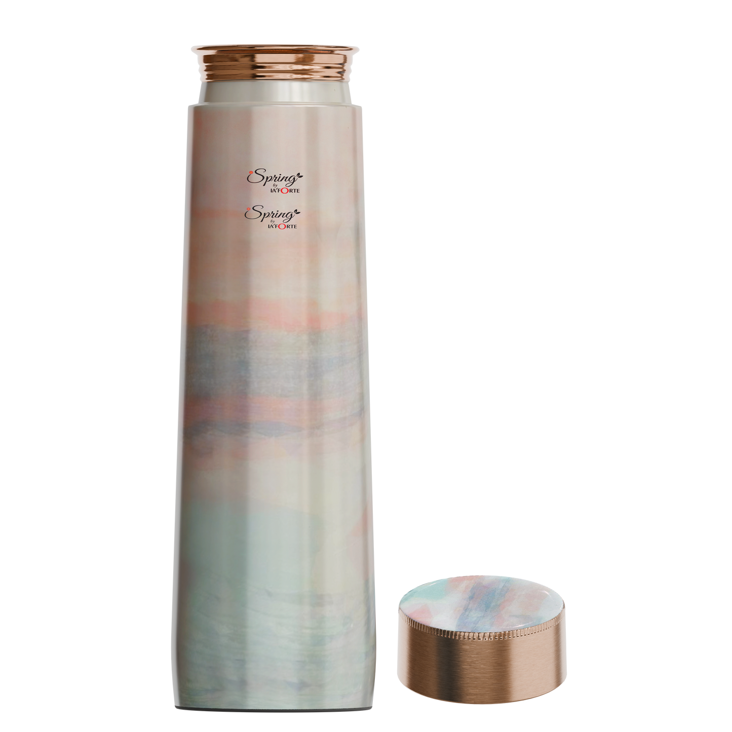 Pure Copper Elegant 1000 ml Premium Coated Water Bottles (Jupiter Pink, 1000 Ml)