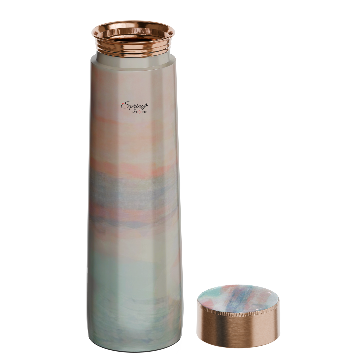 Pure Copper Elegant 1000 ml Premium Coated Water Bottles (Jupiter Pink, 1000 Ml)