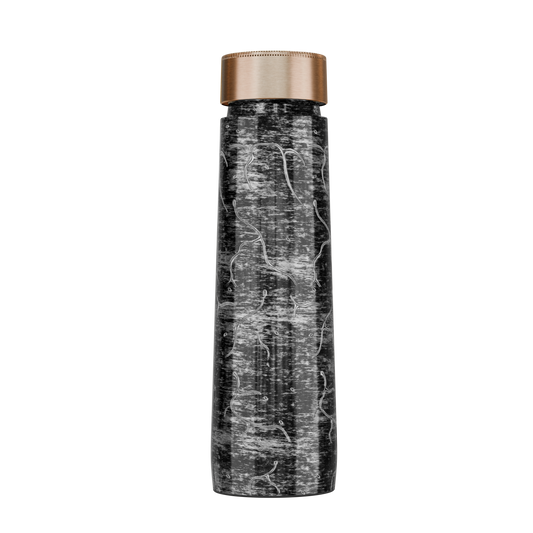 Pure Copper Elegant 1000 ml Premium Coated Water Bottles (Silver Black Abstract, 1000 Ml) (Copy)