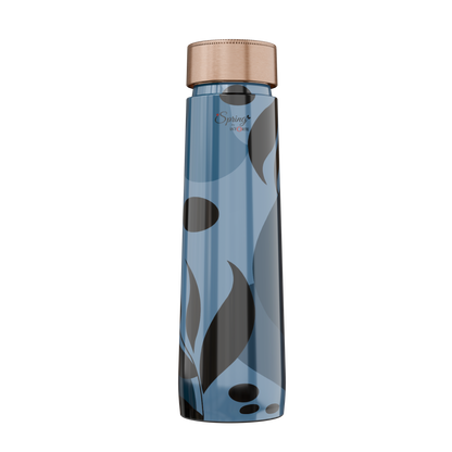 Pure Copper Elegant 1000 ml Premium Coated Water Bottles (Blue Black, 1000 Ml)