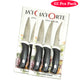 La Forte Stainless Steel Kitchen Knife Set with Soft Grip, 3-Pieces (Black)