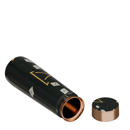 Pure Copper Elegant 1000 ml Premium Coated Water Bottles (Black, 1000 Ml)