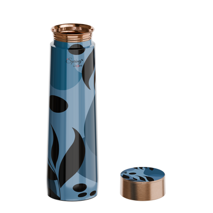 Pure Copper Elegant 1000 ml Premium Coated Water Bottles (Blue Black, 1000 Ml)