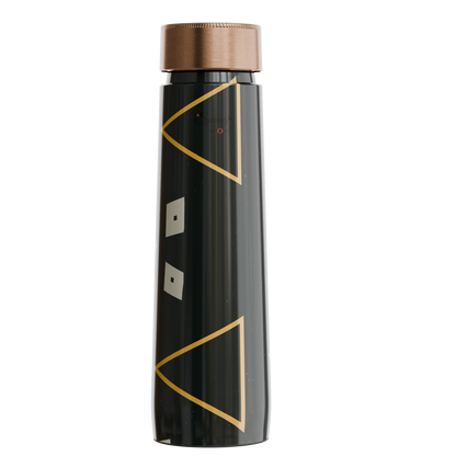 Pure Copper Elegant 1000 ml Premium Coated Water Bottles (Black, 1000 Ml)