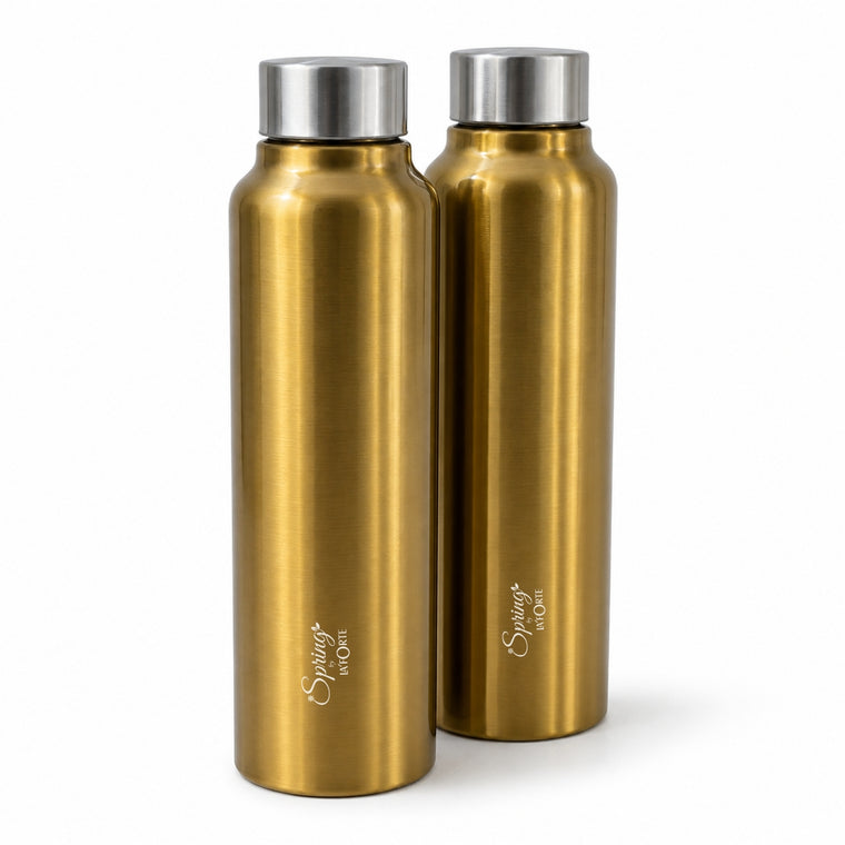 Spring by LA' FORTE Urban 1L Stainless Steel Bottles  – Pack of 2