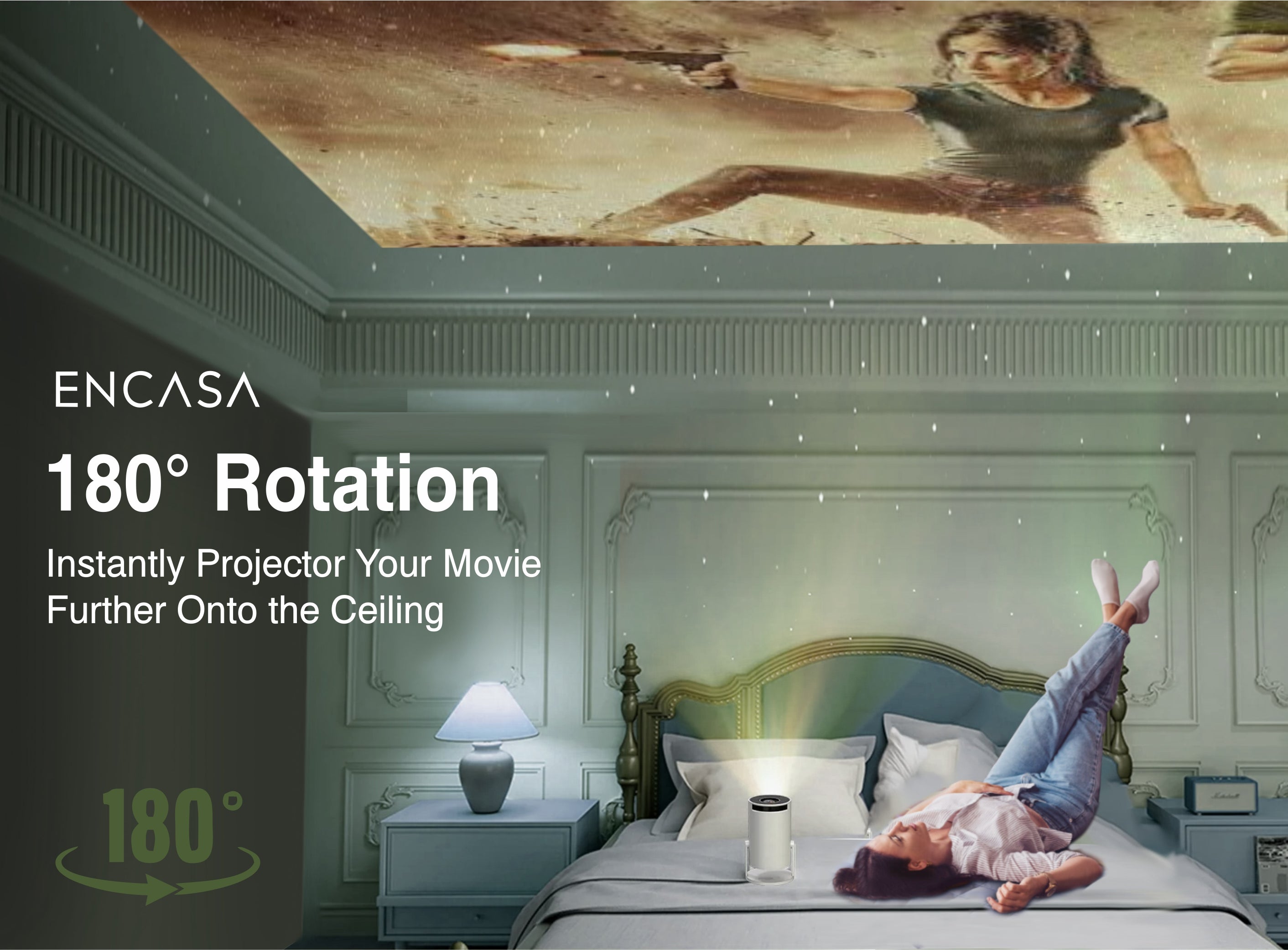 Encasa HY300 Smart Projector | 1080p | 5G WiFi | Bluetooth
