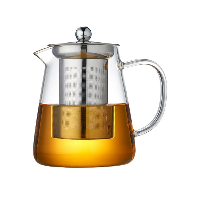 LA’ FORTE Borosilicate Glass Tea Kettle with Stainless Steel Infuser – 750 ml