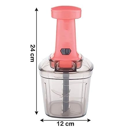 LA' FORTE Hand Push Chopper with Stainless Steel Blades 800 Ml (Random Color Supply)
