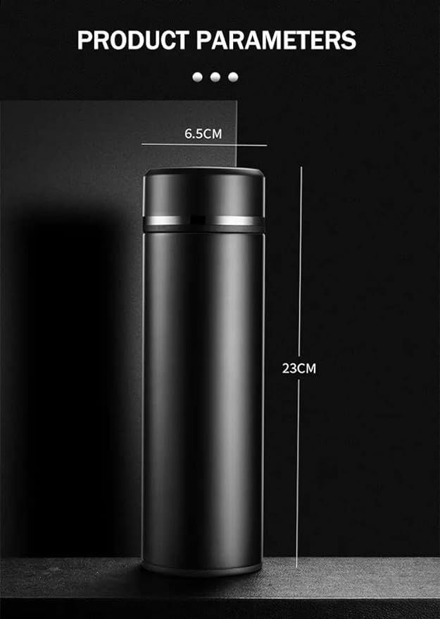 Double Walled Vacuum Insulated Water Bottle with LED Temperature Display (500 ml)