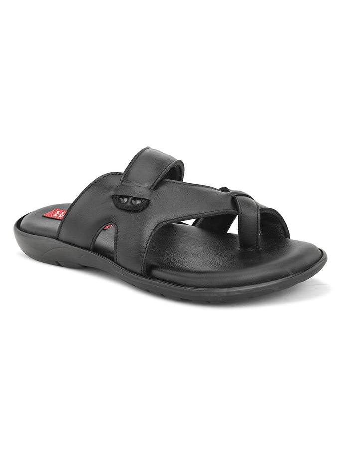 Zuuvo Heritage Chic Leather Slipper's | Daily Casual Slippers | Sandal | Formal | Causal | Black