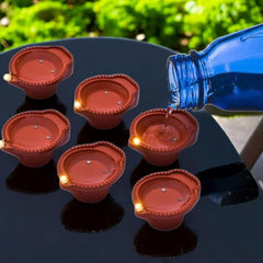 Water Sensor Eco-Friendly Led Diyas Candle E-Diya, Decoration Diwali Lights (Pack of 24)