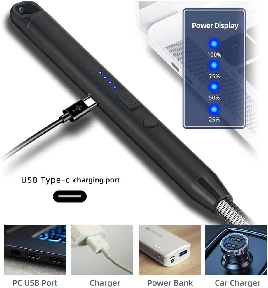 Rechargeable Multi Purpose Lighter USB Charging, Flameless, Windproof (Random Color Supply)