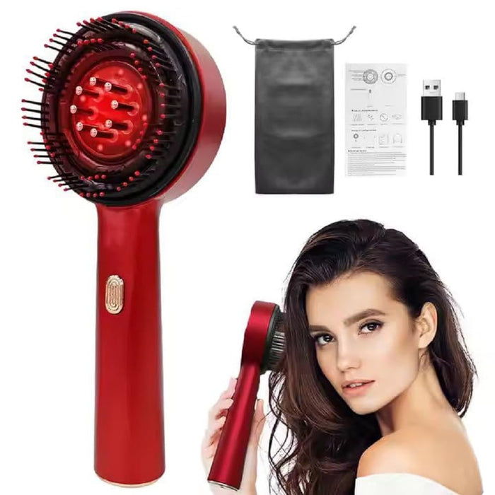 Flixx Premium Head Scalp Electric Massager Comb | Scalp Massaging Brush with 3 In 1 Hair Oil Applicator | IPX7 Water Resistant,Portable Deep Massager For Hair & Head Relaxation at Home | Shiatsu Massage for Hair Growth/Stress Relax (Multicolor)
