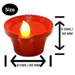 Water Sensor Eco-Friendly Led Diyas Candle E-Diya, Decoration Diwali Lights (Pack of 24)