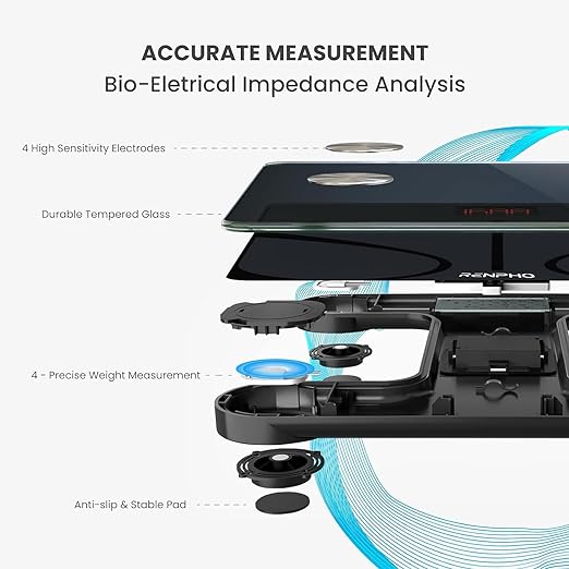 LA FORTE Smart Digital Weighing Scale,  Measure 12 Body Metrics, Bluetooth & App Connectivity