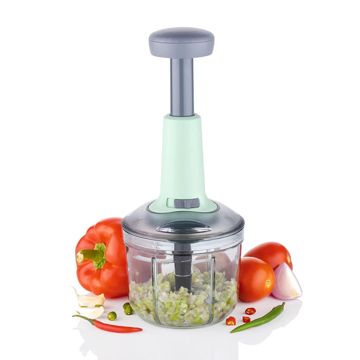 LA' FORTE Hand Push Chopper with Stainless Steel Blades 800 Ml (Random Color Supply)