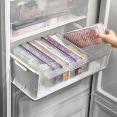 6 Pcs Airtight Food Storage Container Set – 2 Large + 4 Small | BPA-Free, Food Grade, Premium Quality | Vegetable, Fruit & Kitchen Storage Boxes with Grey Lids