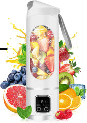 Portable USB Juicer Blender – 450ml, 1500mAh Rechargeable Battery, 18000 RPM, BPA-Free, 3 Programs, Stainless Steel Blades – Smoothies, Juices, Protein Shakes