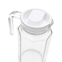 LA’ FORTE Premium Glass Water Jug with Lid | Lead-Free Borosilicate Glass Pitcher for Hot & Cold Beverages | Available in 3 Elegant Designs (1 L / 1.3 L)