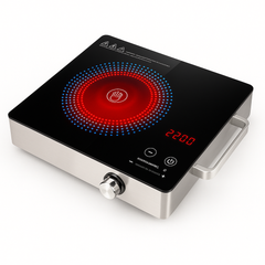 LA’ FORTE Infrared Electric Cooktop 2200W – The Only Cooktop That Can Make Roti, BBQ Tikka & Tea | Better Than Induction, Cleaner Than Gas | Portable Ceramic Hot Plate for Home, Hostel & Outdoor Cooking