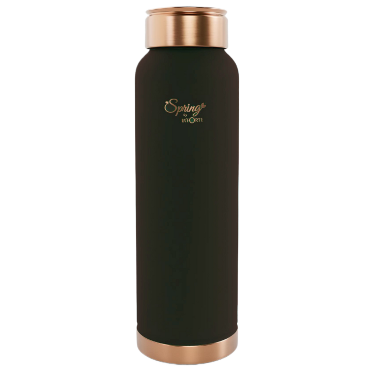Spring by LA' FORTE 1L Pure Copper Bottle – Coffee Black