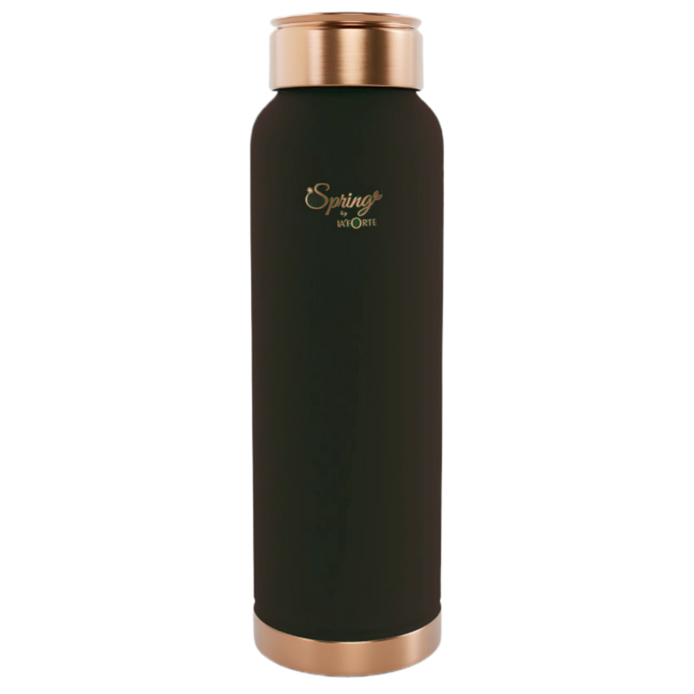 Spring by LA' FORTE 1L Pure Copper Bottle – Coffee Black