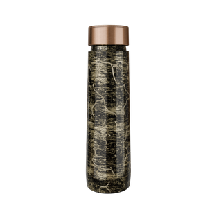 Pure Copper Elegant 1000 ml Premium Coated Water Bottles (Gold Black Abstract, 1000 Ml)