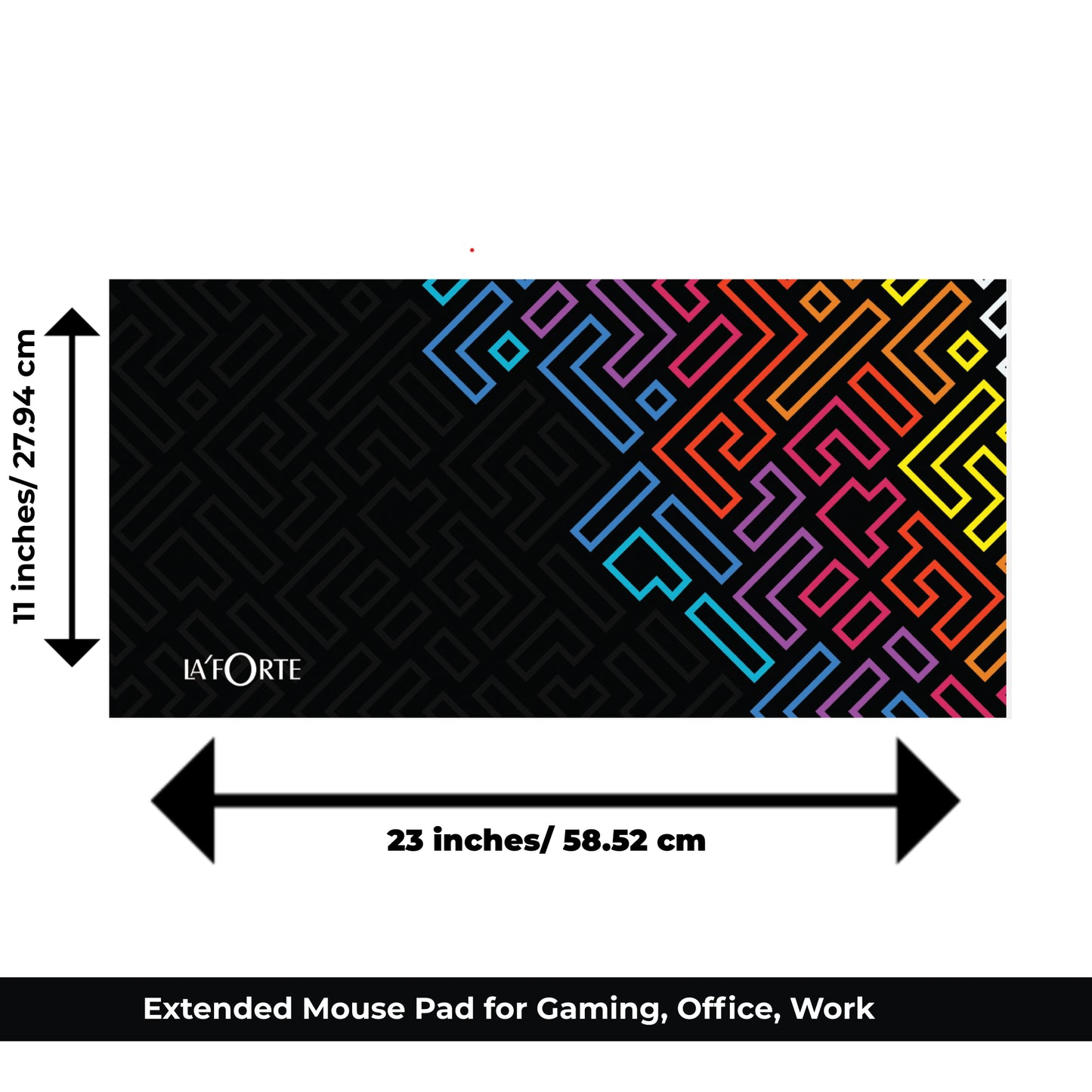LA' FORTE Gaming Large Mouse Pad (3mm Thickness)  (11 inches X 23 inches)