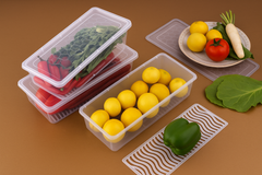 6-Piece Clear Refrigerator Storage Containers with Lids & Removable Strainer Tray – BPA-Free, Multipurpose Kitchen & Fridge Organizer Box Set for Fruits, Vegetables & More