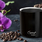 Stainless Steel Coffee and Tea Mugs - 150ml (5.07 oz) - Set of 2 - Black Powder Coated Exterior, Steel Interior