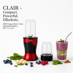 LA' FORTE CLAIR 400W Personal Blender with Dual Jars & Detachable Blades