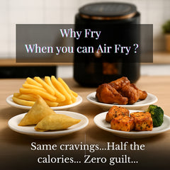 La’FORTE 1400W Digital Air Fryer – 6 Litre XL Capacity | Touch Control Panel | See-Through Window | Oil-Free Frying for Fries, Samosa, Chicken, Paneer & More | Smart Hot Air Circulation Technology | Black & Copper Finish