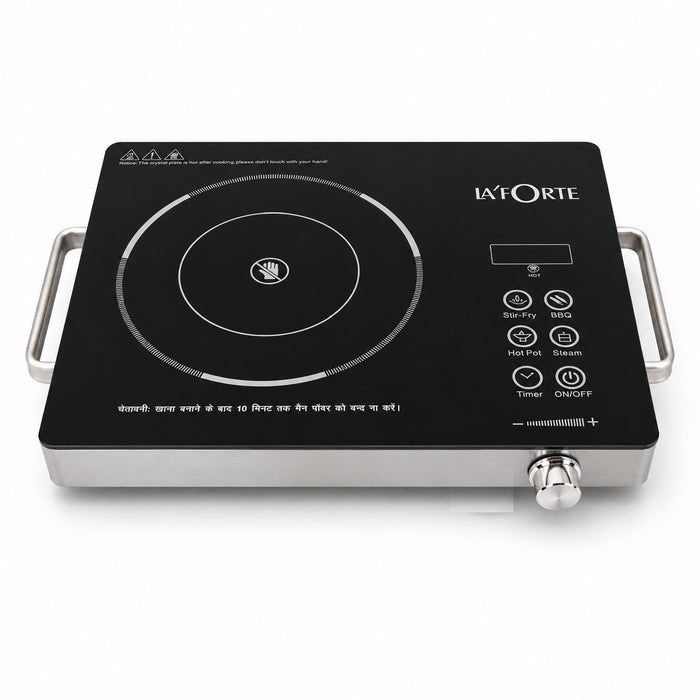 LA’ FORTE Infrared Electric Cooktop 2200W – The Only Cooktop That Can Make Roti, BBQ Tikka & Tea | Better Than Induction, Cleaner Than Gas |