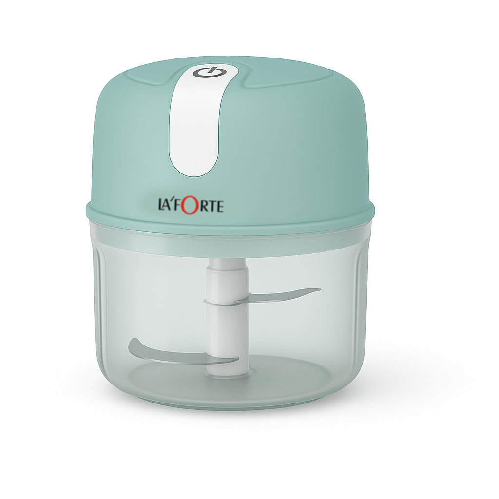 Mini Electric Chopper | Rechargeable | 250ml | Compact & Portable | Powerful Stainless Steel Blades | Onion, Garlic, Veggies & More