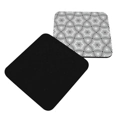 6-Piece Premium Abstract Design Wooden Coaster Set with EPE Anti-Slip Base & Storage Stand | 3.5” Square | Water Resistant
