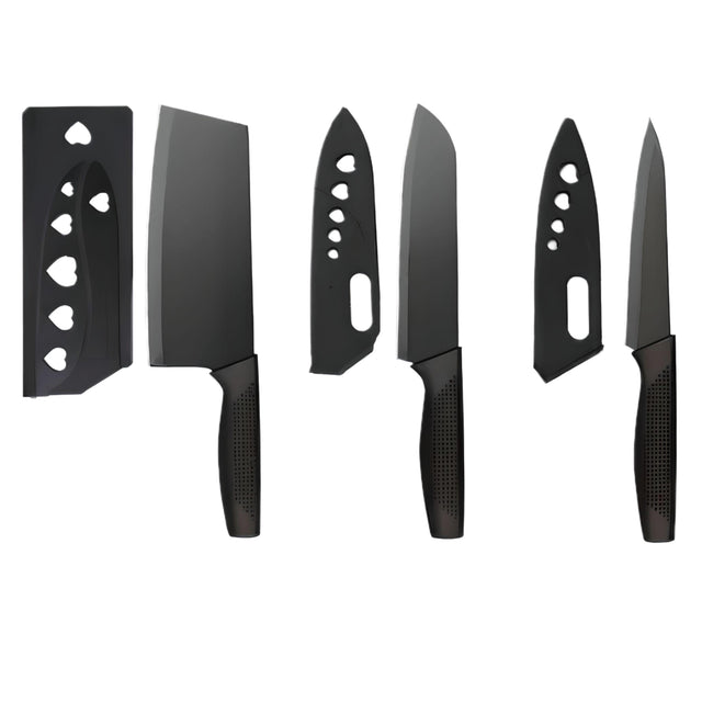 Spring by LA' FORTE 3-Piece Kitchen Knife Set with Sheaths