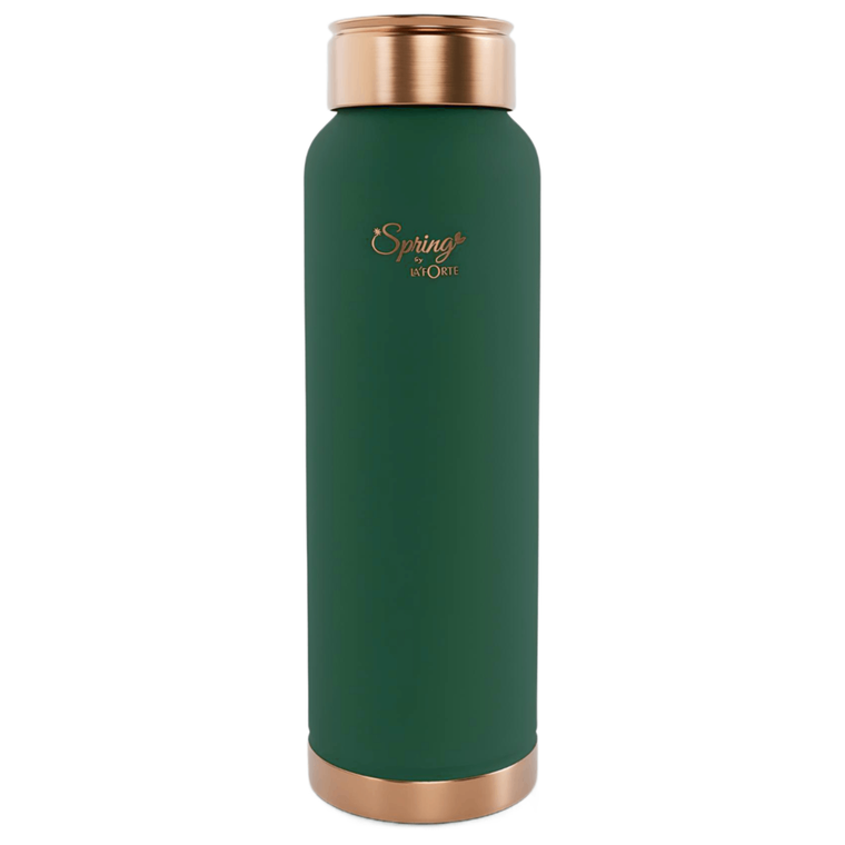 Spring by LA' FORTE 1L Pure Copper Bottle – Sea Green