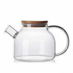 LA’ VITE Borosilicate Glass Teapot- Wooden Lid// 1000 ml