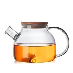 LA’ VITE Borosilicate Glass Teapot- Wooden Lid// 1000 ml