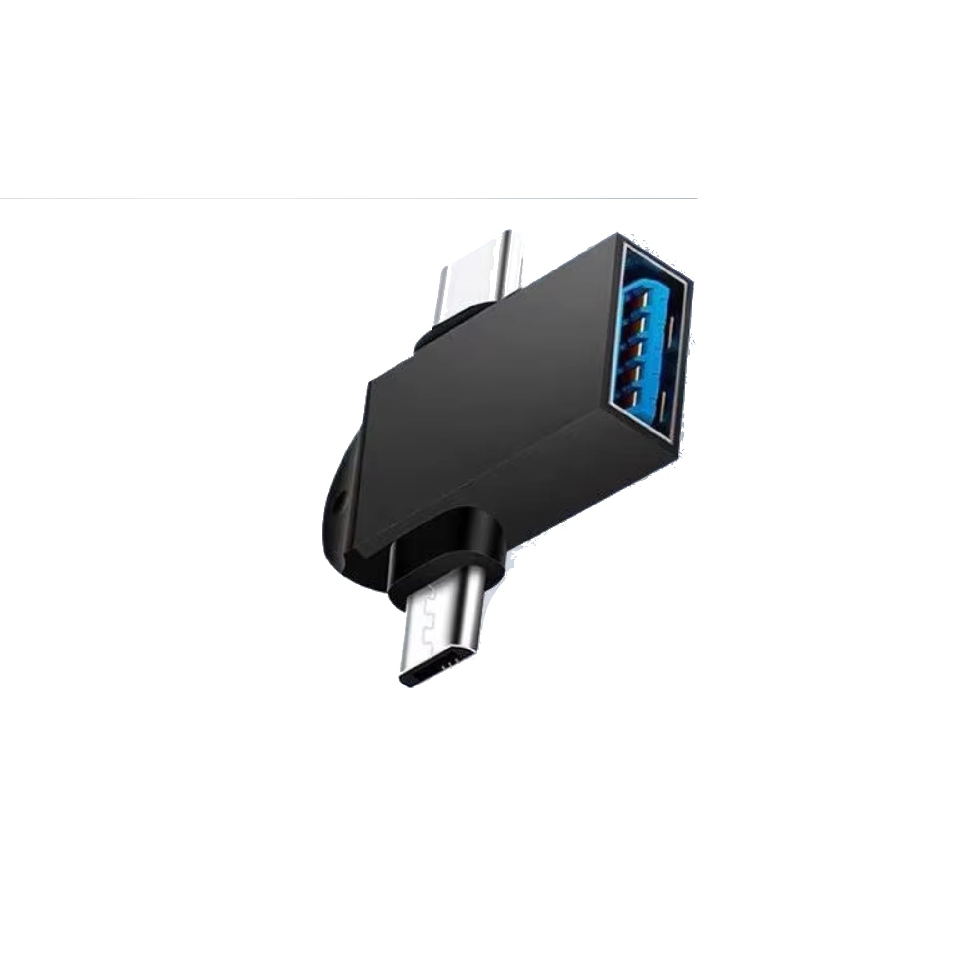 Flixx 2-in-1 OTG Adapter with Micro USB & Type-C Ports