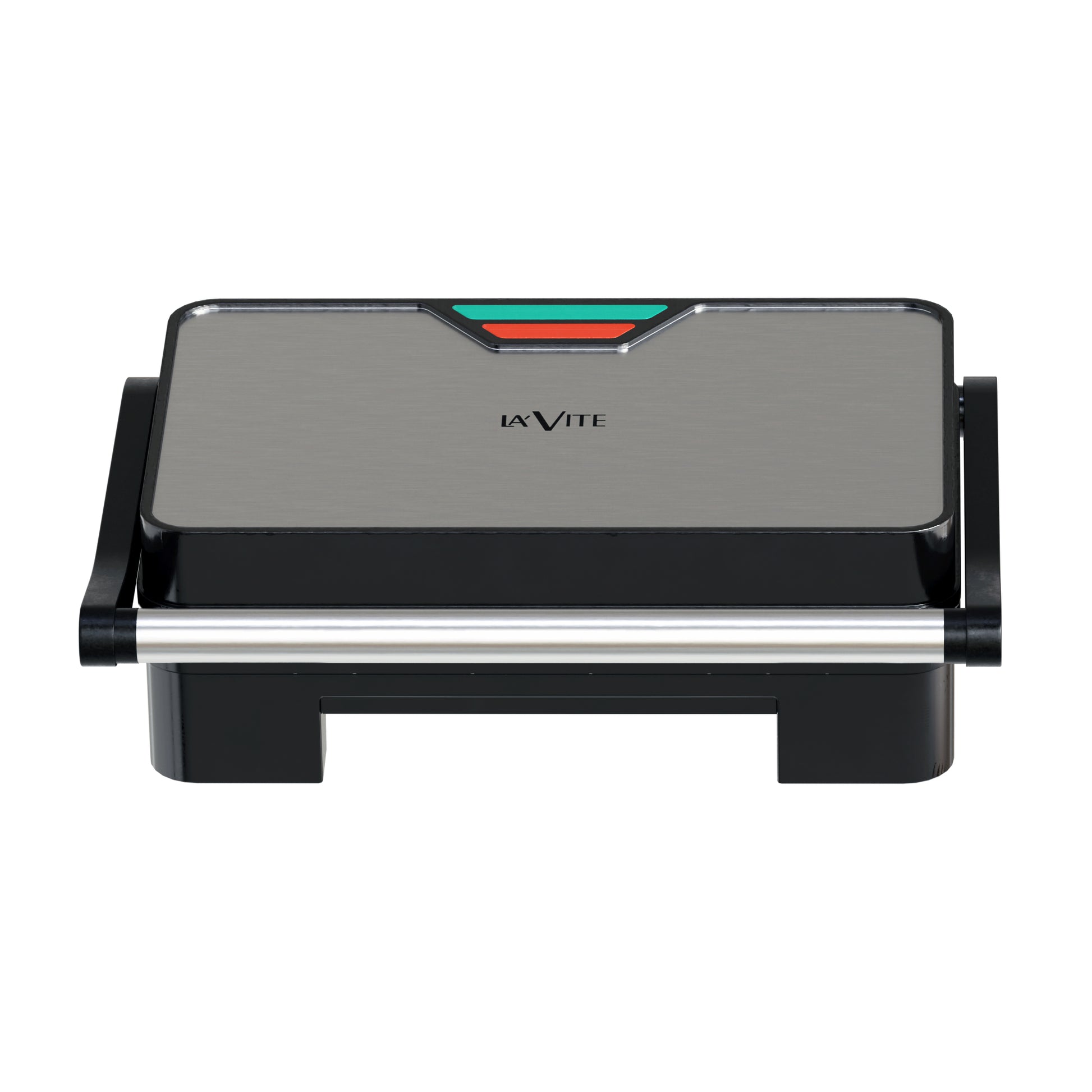 LA' VITE Heavy Duty Panini Grill Sandwich 850W Grill (Silver, Black)