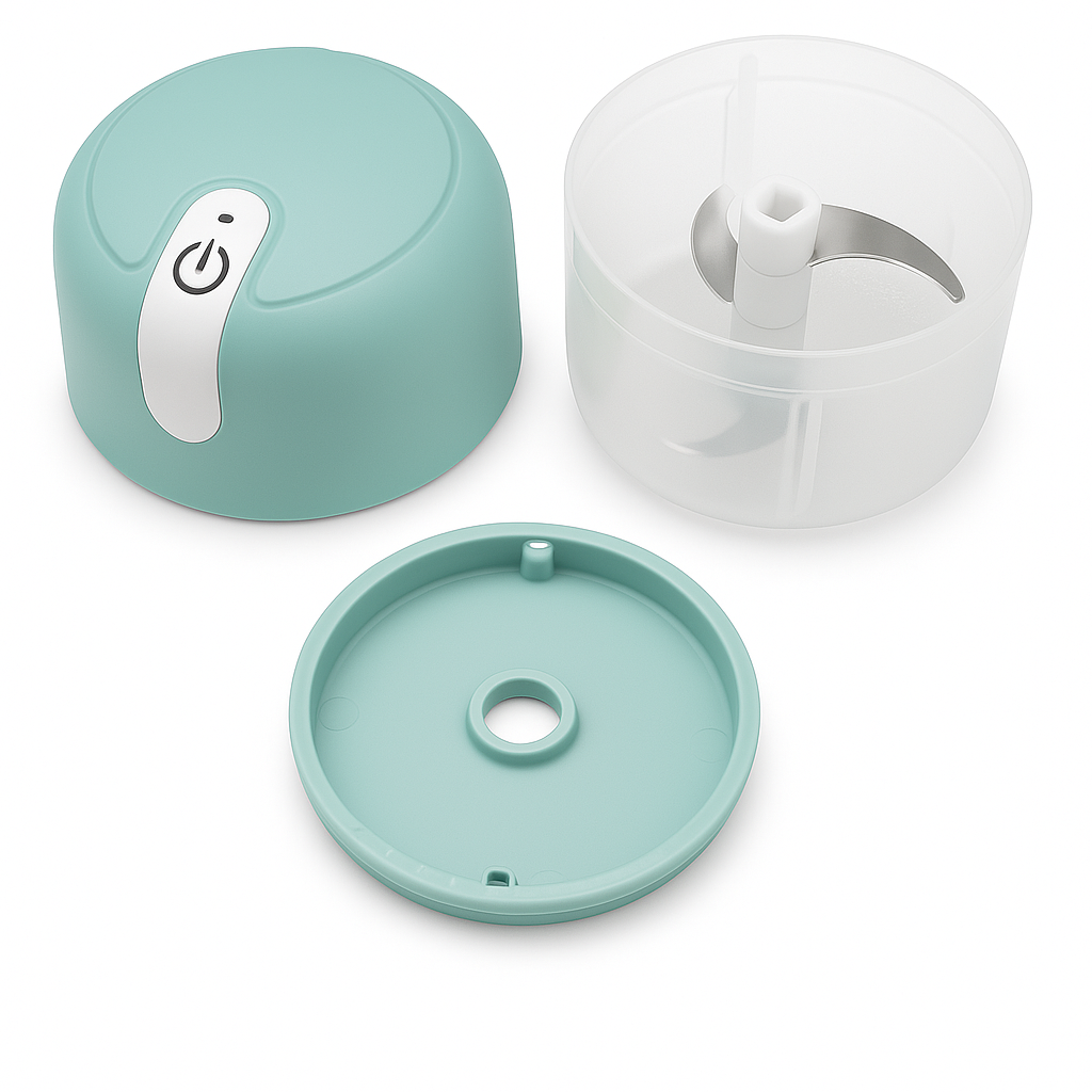 Mini Electric Chopper | Rechargeable | 250ml | Compact & Portable | Powerful Stainless Steel Blades | Onion, Garlic, Veggies & More