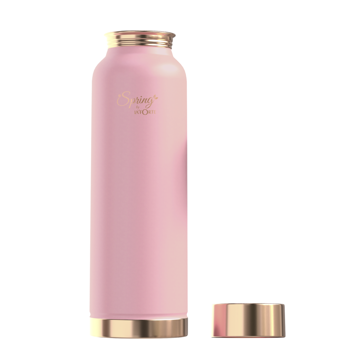 LA'FORTE Copper Water Bottle, Pure, 1000 ml  (Apricot)